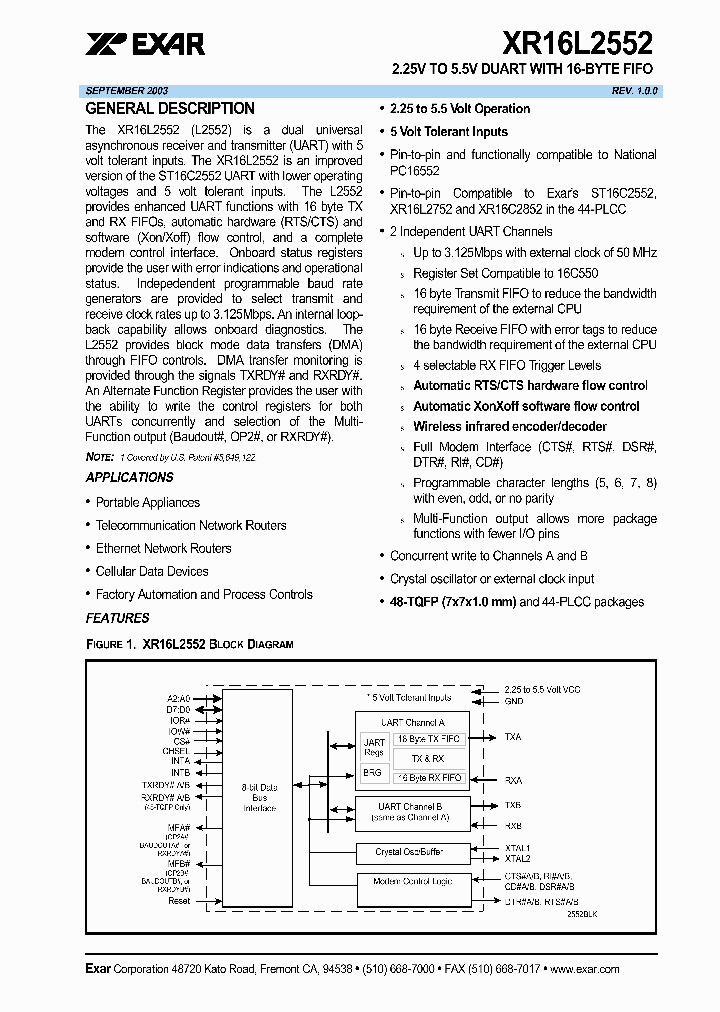 XR16L2552_5526327.PDF Datasheet