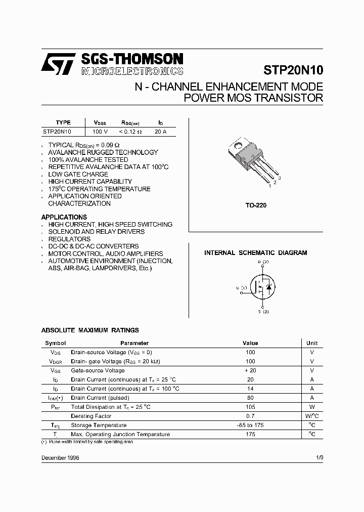 STP20N10_5534710.PDF Datasheet