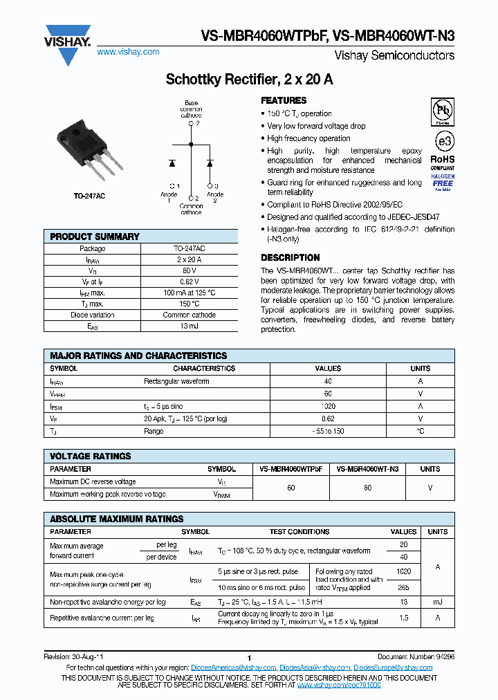 MBR4060WT-N3_5554373.PDF Datasheet