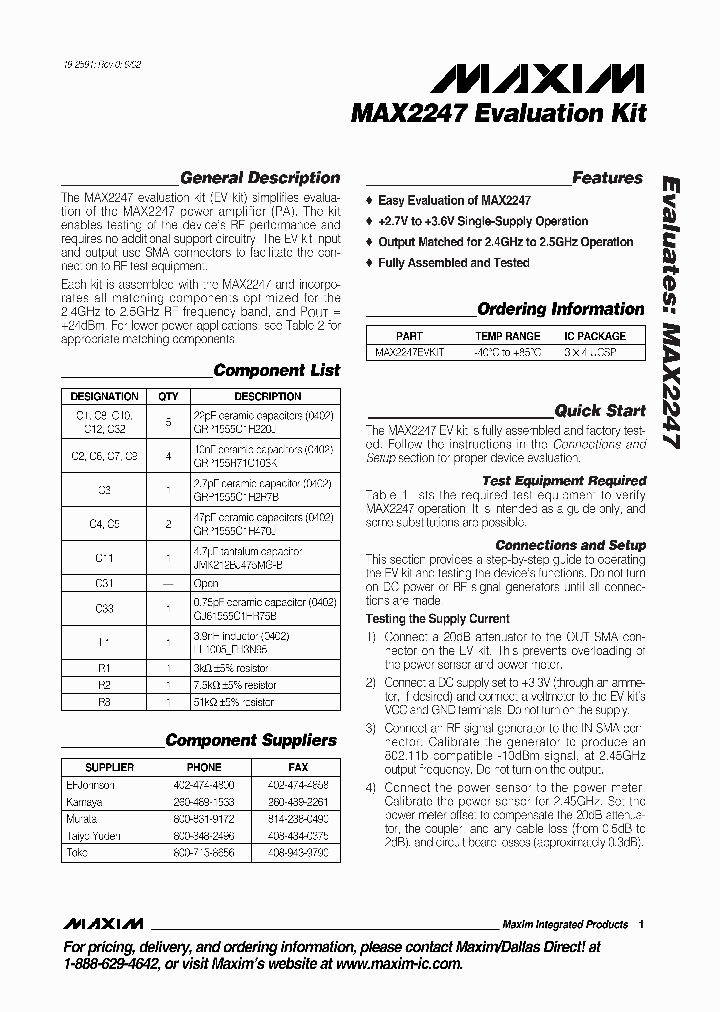 MAX2247EVKIT_5598244.PDF Datasheet