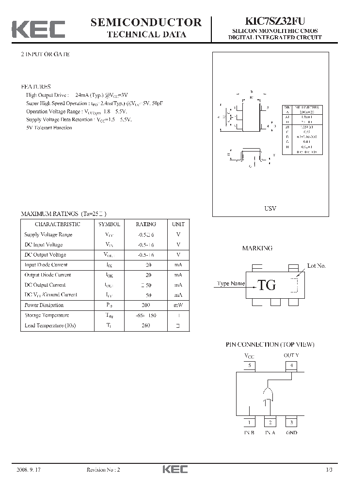 KIC7SZ32FU_5615844.PDF Datasheet