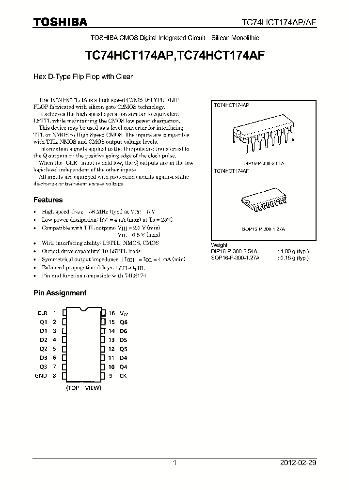 TC74HCT174AP12_5623214.PDF Datasheet