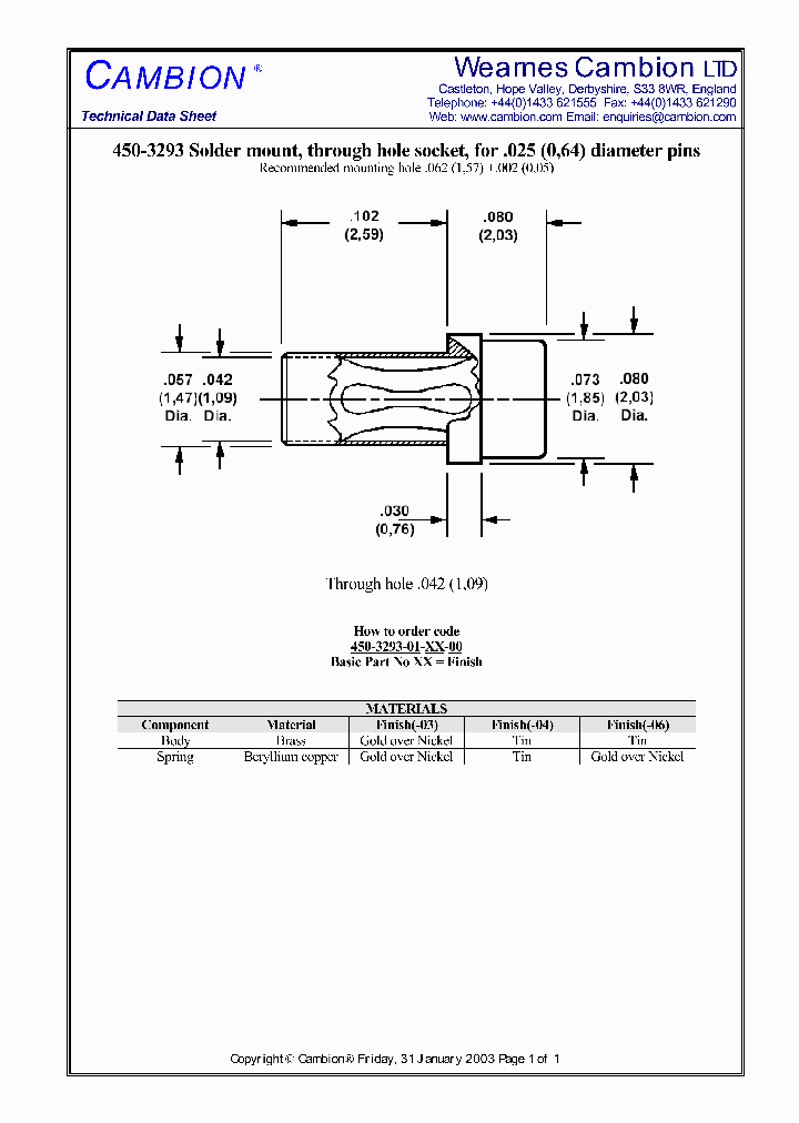 450-3293_5624945.PDF Datasheet