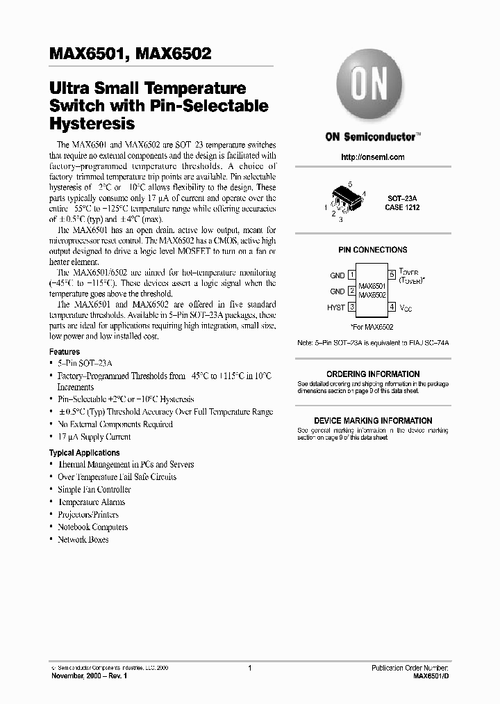 MAX6501-D_5628441.PDF Datasheet