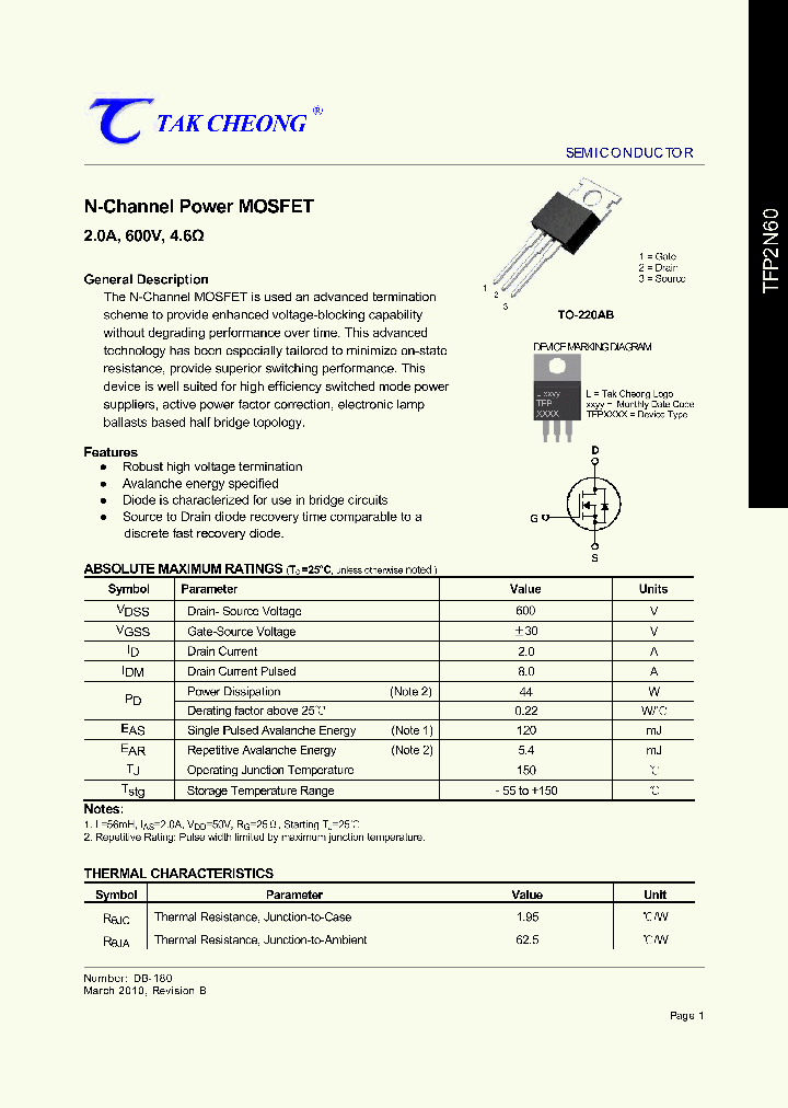 TFP2N60_5656503.PDF Datasheet