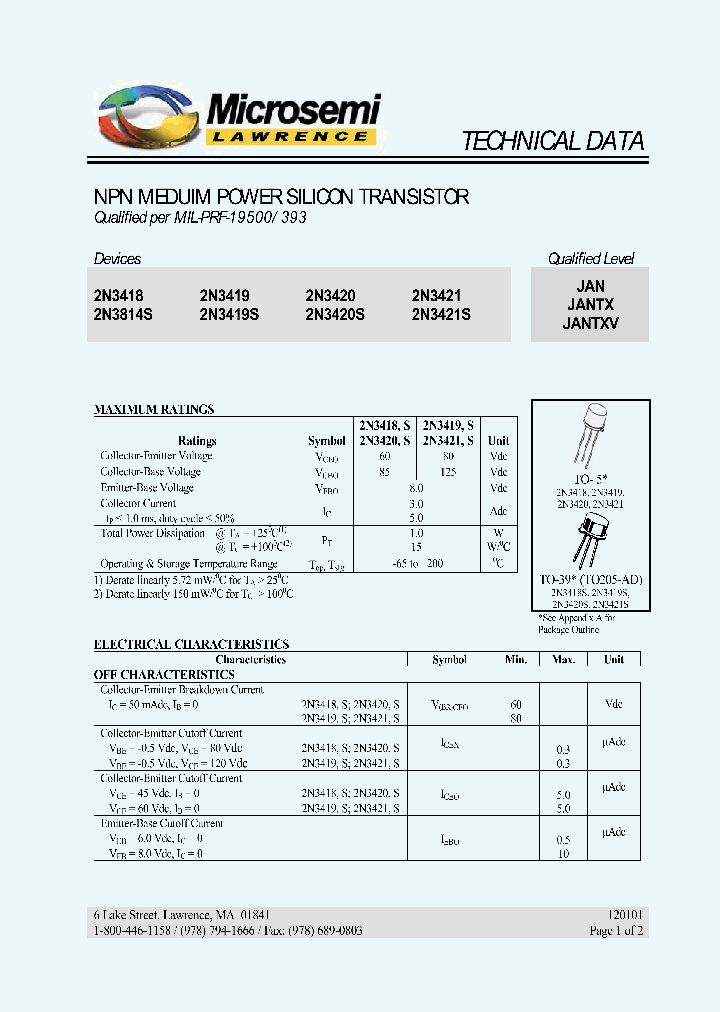 2N3419_5667890.PDF Datasheet