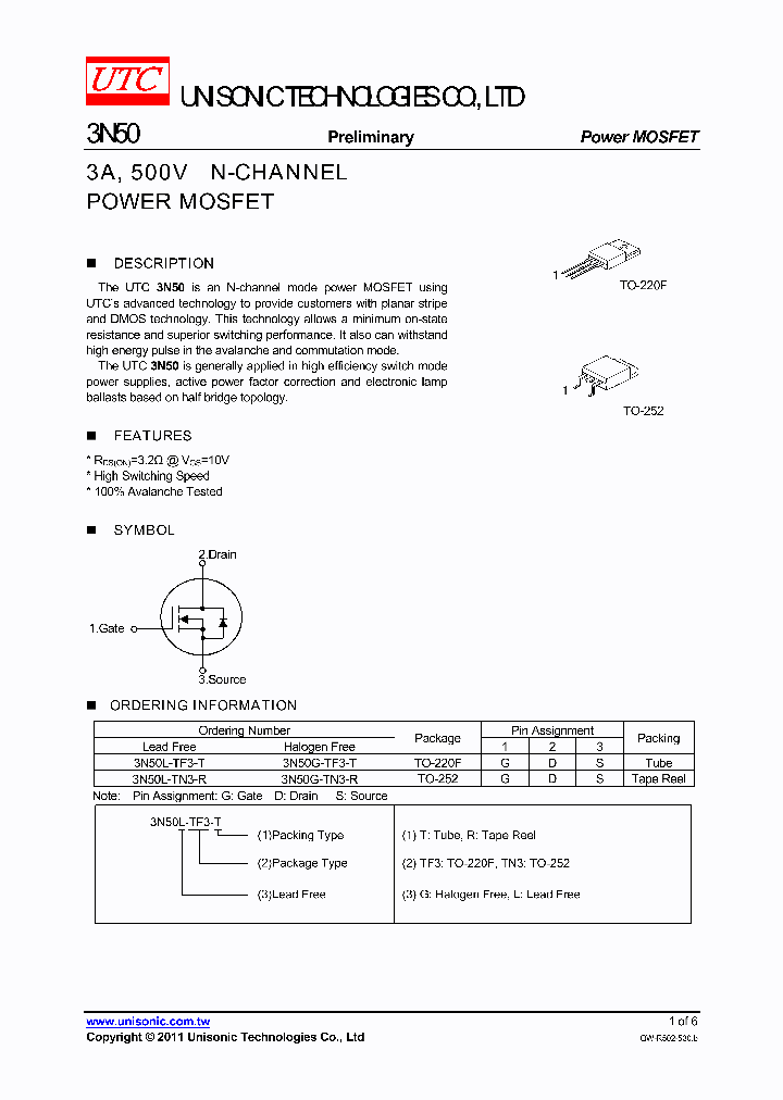 3N50G-TF3-T_5674259.PDF Datasheet