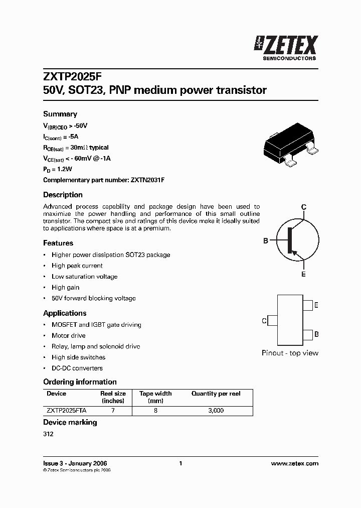 ZXTP2025FTA_5682472.PDF Datasheet