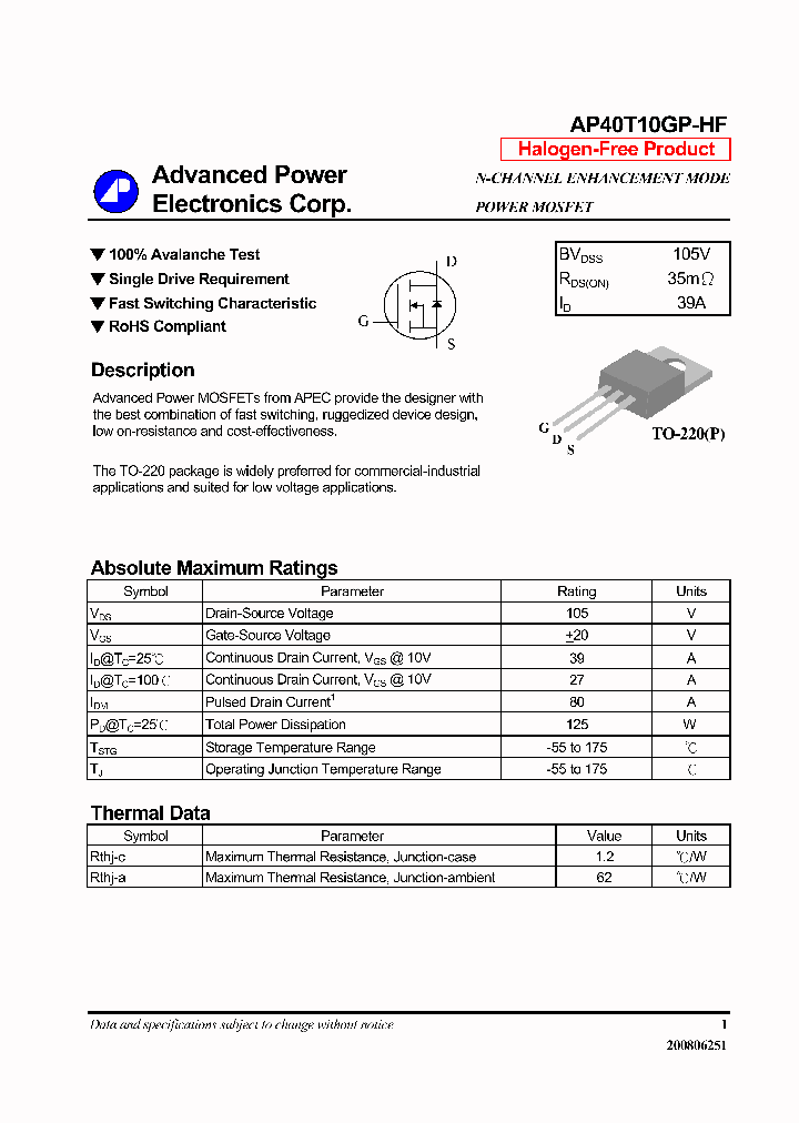 AP40T10GP-HF_5708617.PDF Datasheet