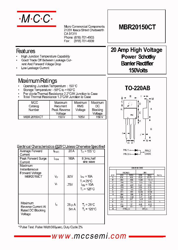 MBR20150_5732513.PDF Datasheet