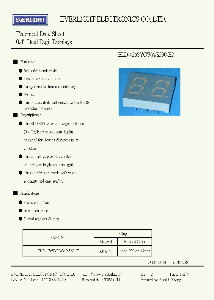 ELD-426SYGWA-S530-E2_5742080.PDF Datasheet