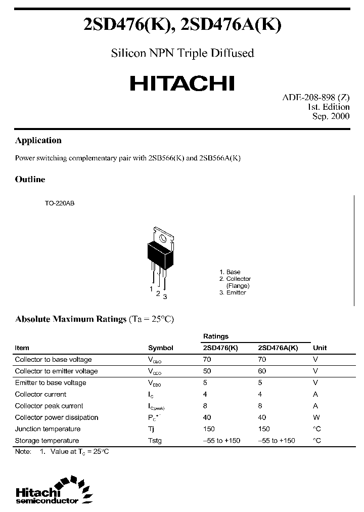 2SD476AK_5753957.PDF Datasheet