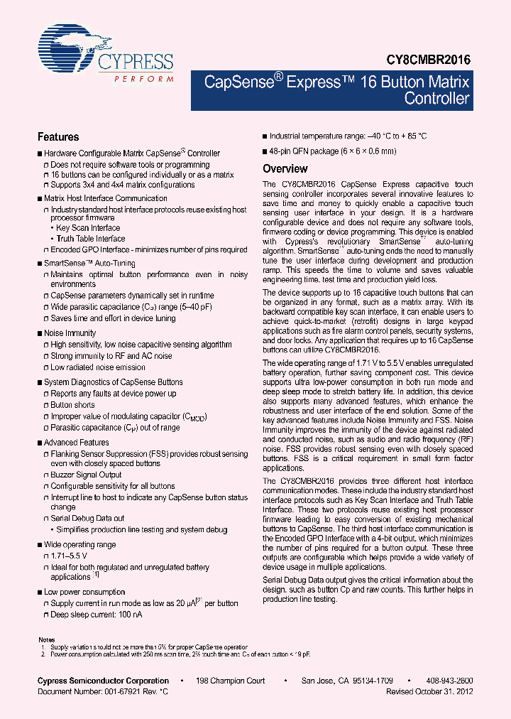 CY8CMBR2016-24LQXIT_5772193.PDF Datasheet