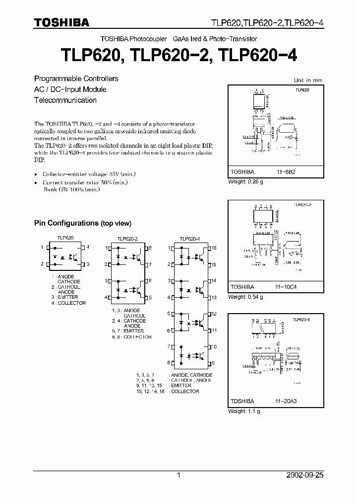 TLP620_5793474.PDF Datasheet