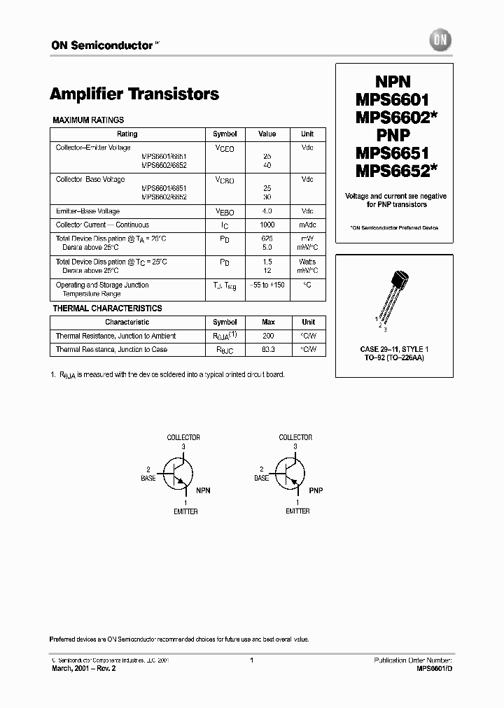 MPS6601RLRA_5813277.PDF Datasheet