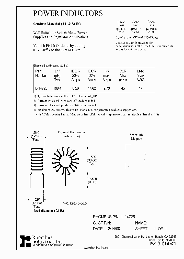 L-14725_5831414.PDF Datasheet