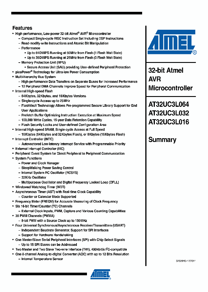 AT32UC3L016_5848524.PDF Datasheet