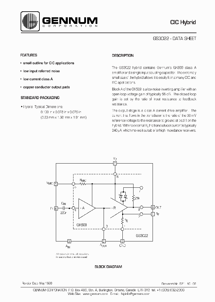 GS3022_5850330.PDF Datasheet