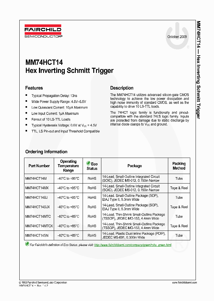 MM74HCT14MTC09_5855846.PDF Datasheet