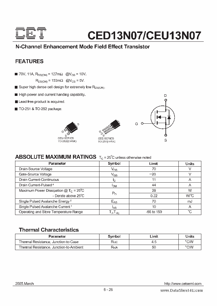 CED13N07_5867978.PDF Datasheet