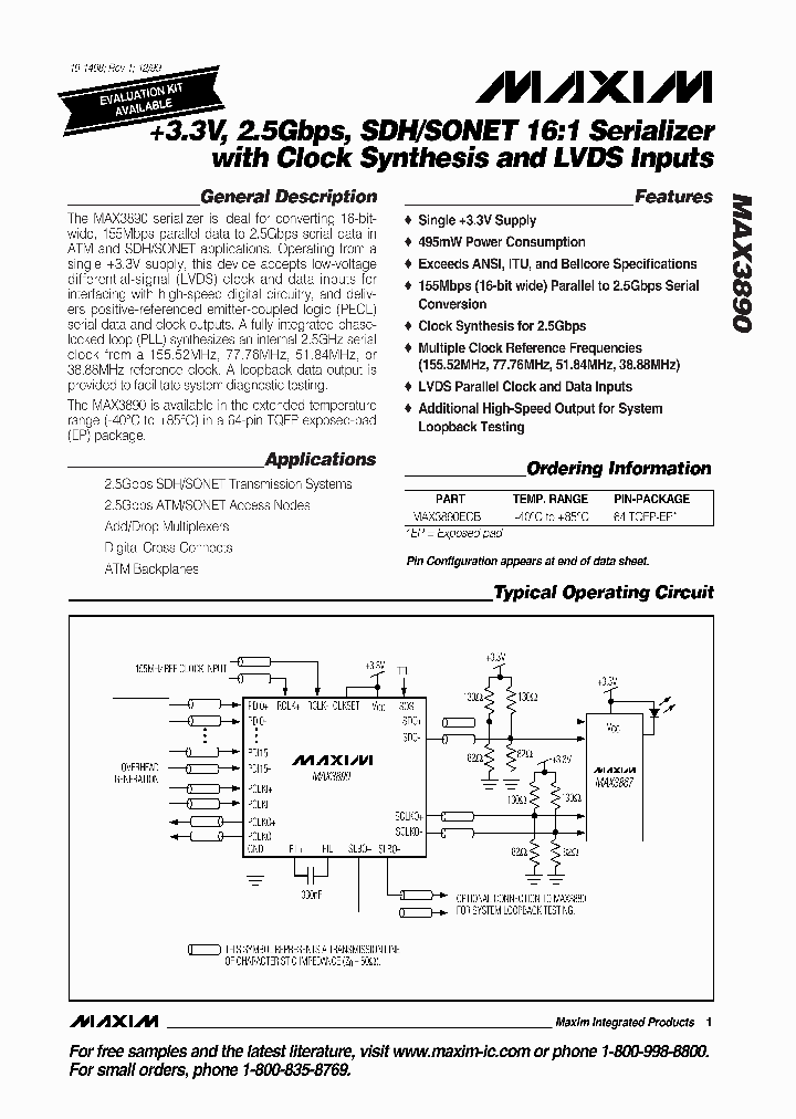 MAX3890_5869746.PDF Datasheet