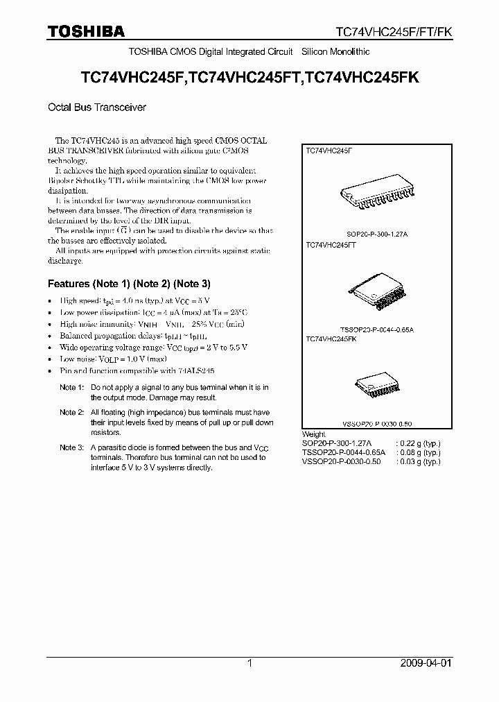 TC74VHC245F12_5881930.PDF Datasheet