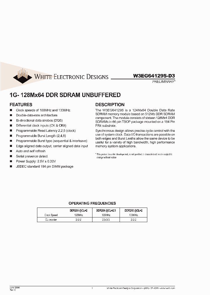 W3EG64129S262D3_5900225.PDF Datasheet