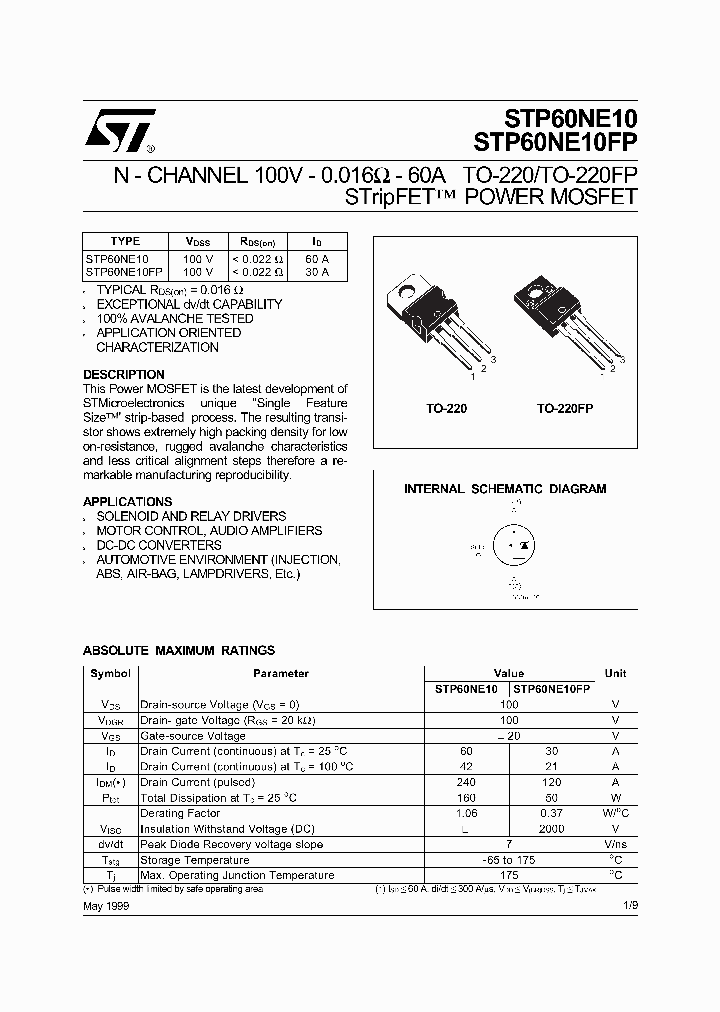 STP60NE10FP_5896024.PDF Datasheet