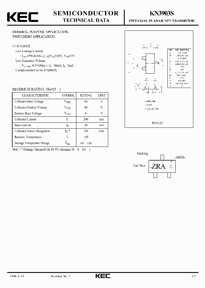 KN3903S_5908263.PDF Datasheet