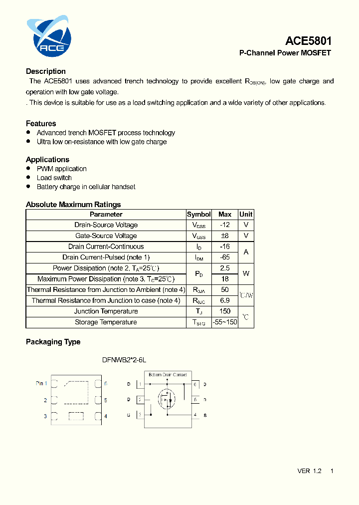 ACE5801LNH_5918933.PDF Datasheet