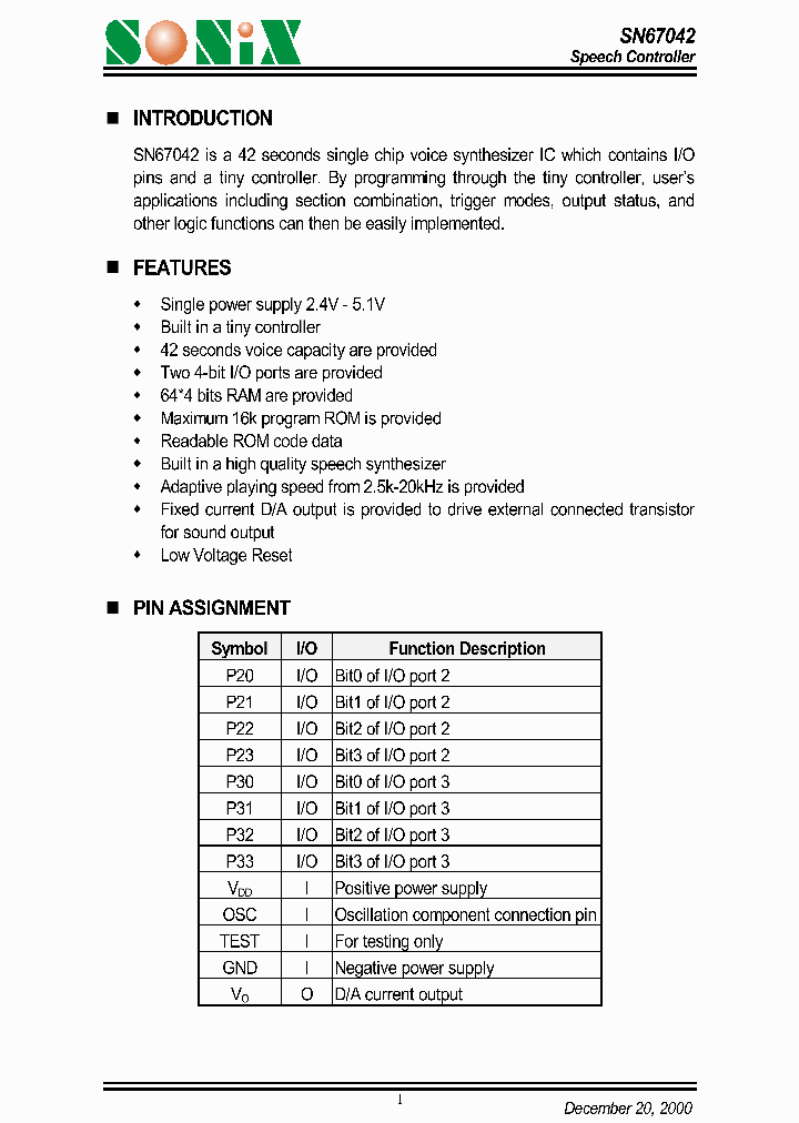 SN67042_5954302.PDF Datasheet