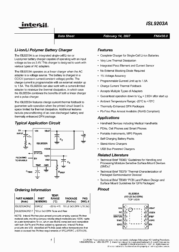 ISL9203ACRZ-T_5978122.PDF Datasheet