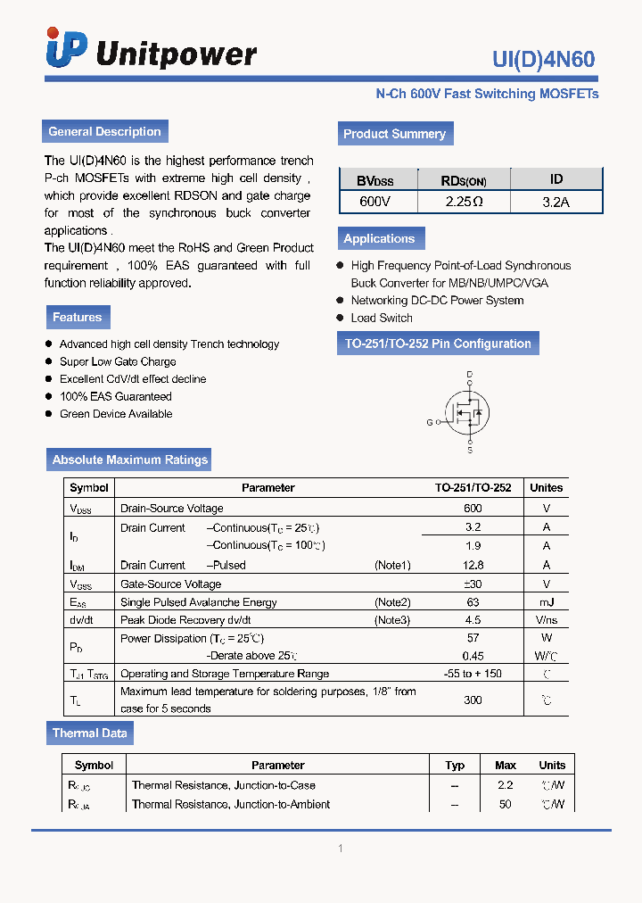 UID4N60_6012133.PDF Datasheet