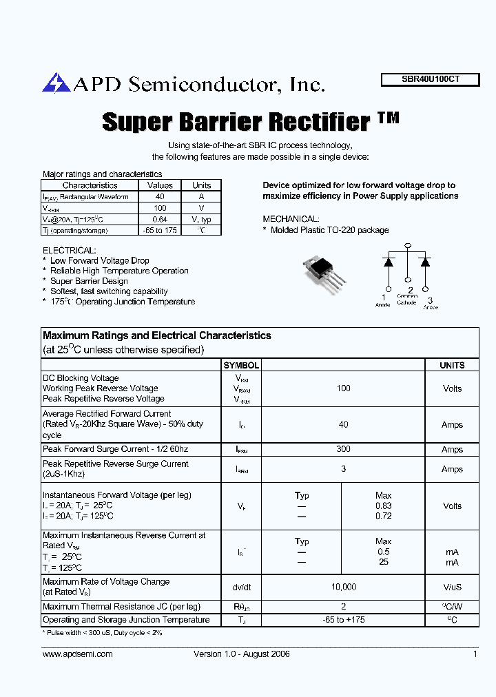 SBR40U100CT_6051548.PDF Datasheet