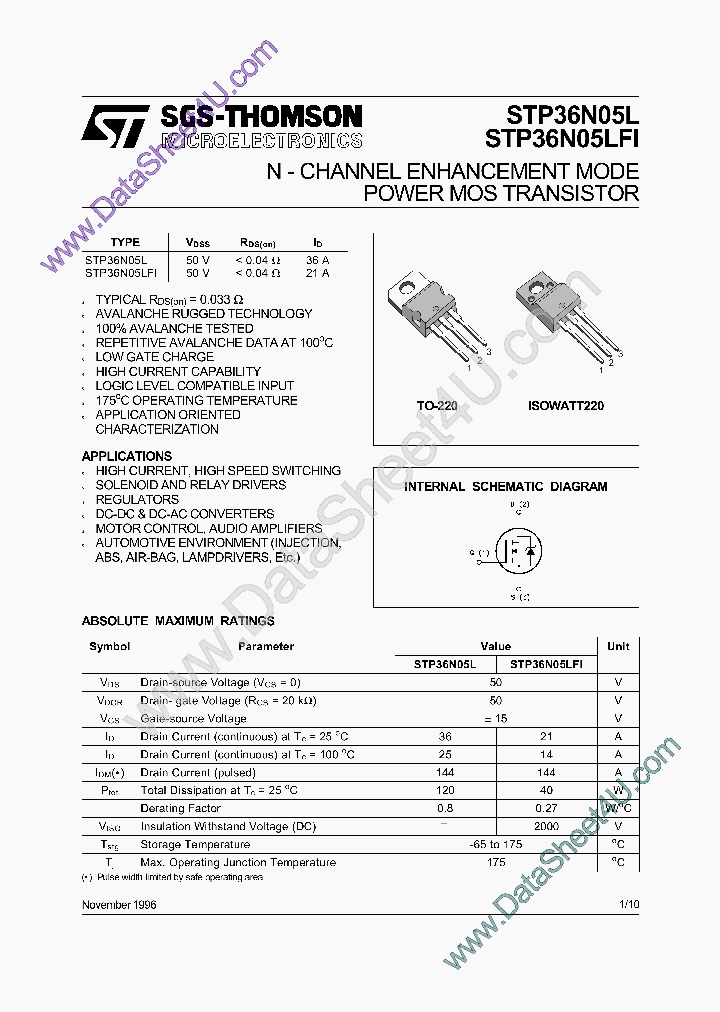 STP36N05L_6060683.PDF Datasheet