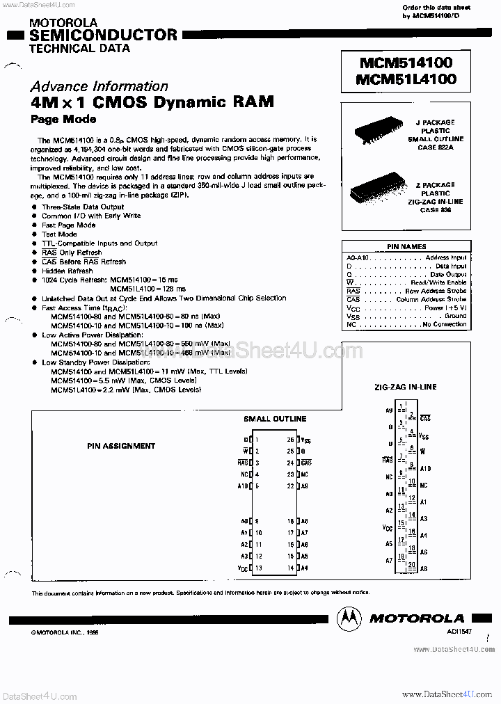 MCM51L4100_6072732.PDF Datasheet