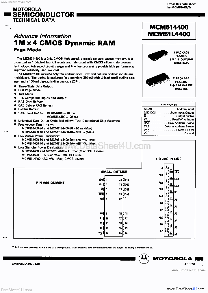 MCM51L4400_6072735.PDF Datasheet