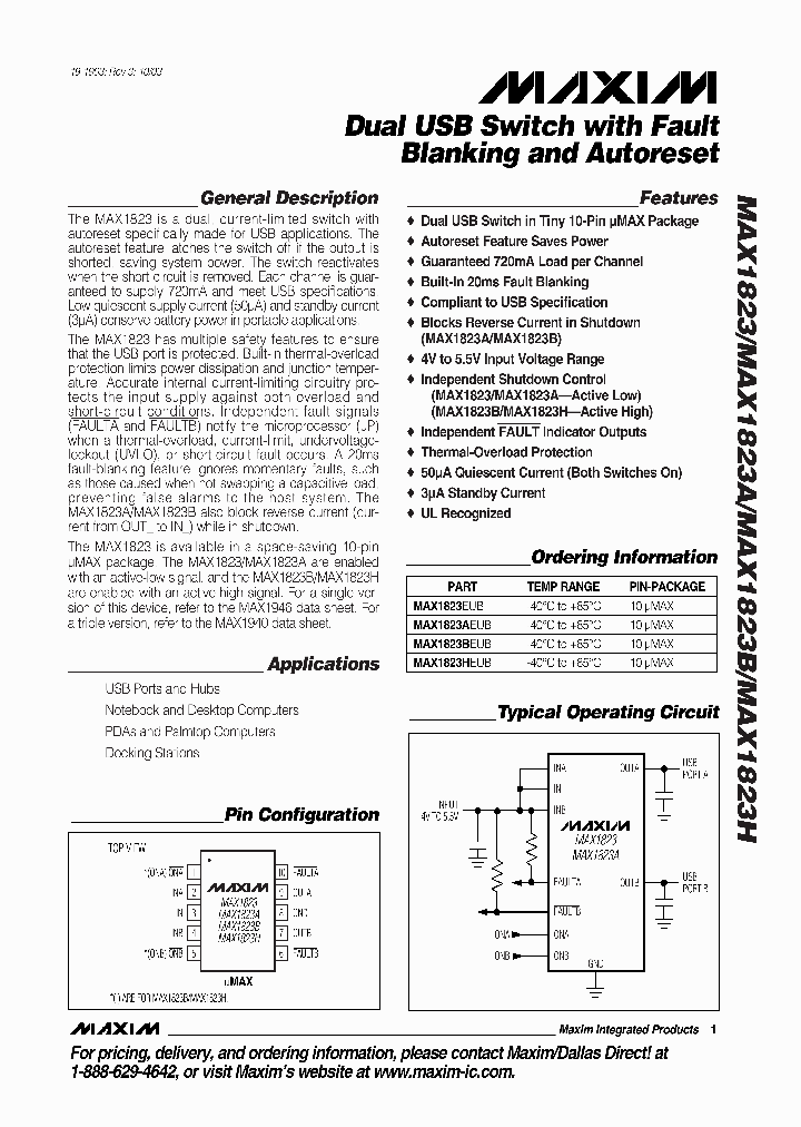 MAX1823BEUBT_6074754.PDF Datasheet