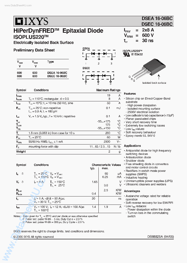 DSEC16-06BC_6094467.PDF Datasheet