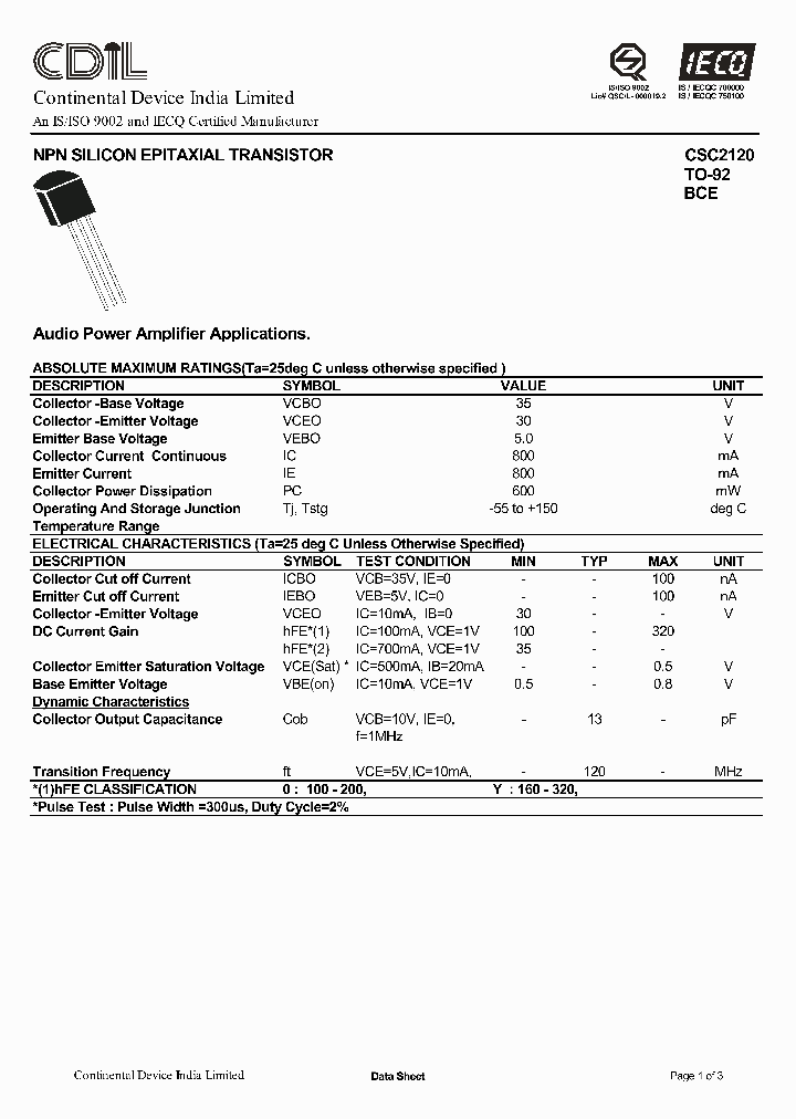 CSC2120O_6092872.PDF Datasheet