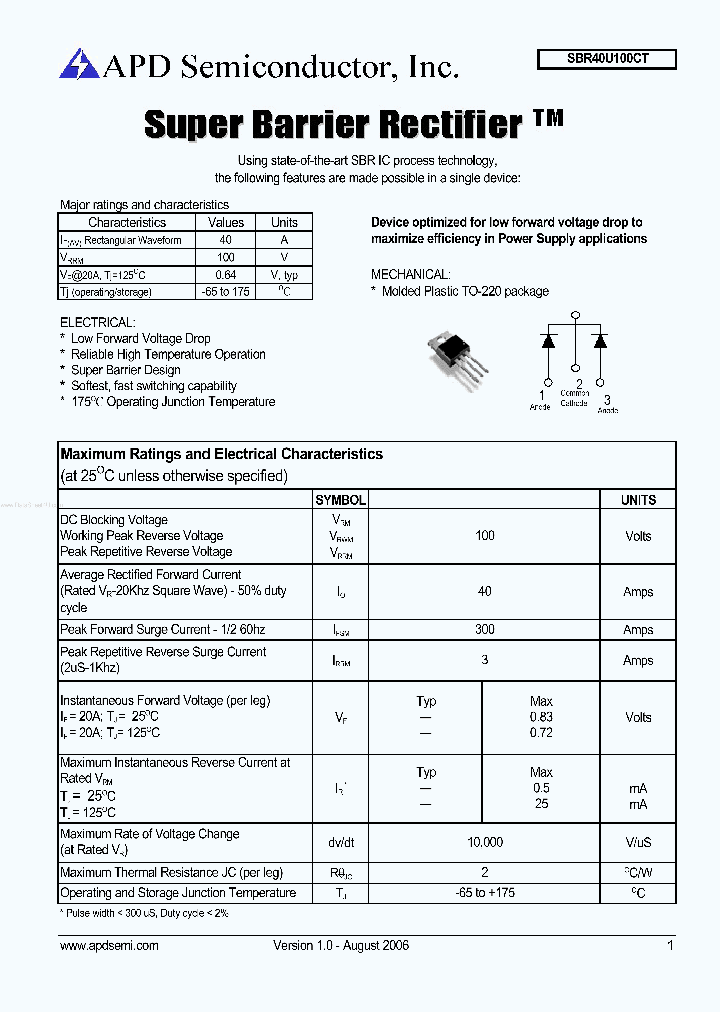 SBR40U100CT_6114890.PDF Datasheet