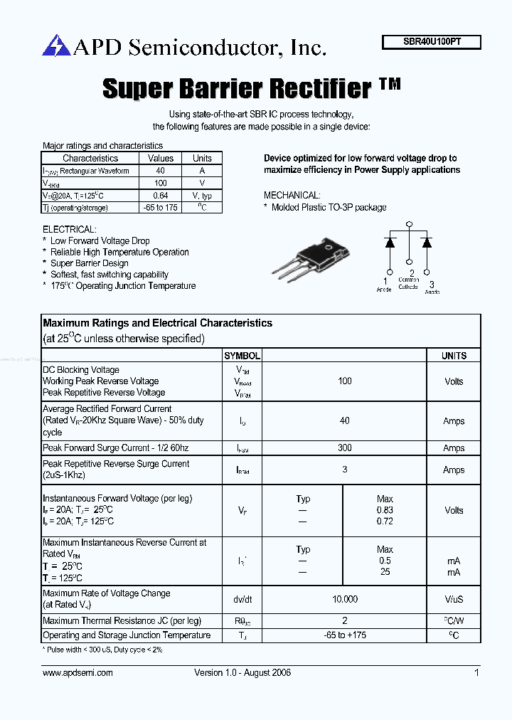 SBR40U100PT_6114891.PDF Datasheet