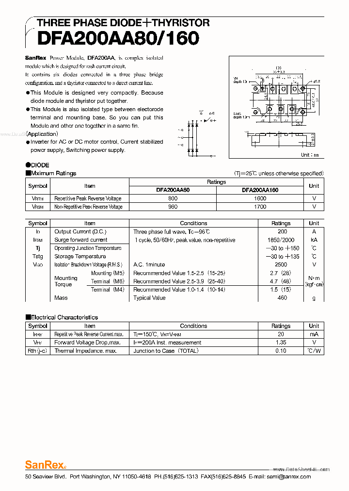 DFA200AA160_6157825.PDF Datasheet