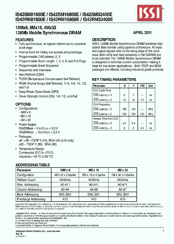 IS42SM81600E_6199220.PDF Datasheet