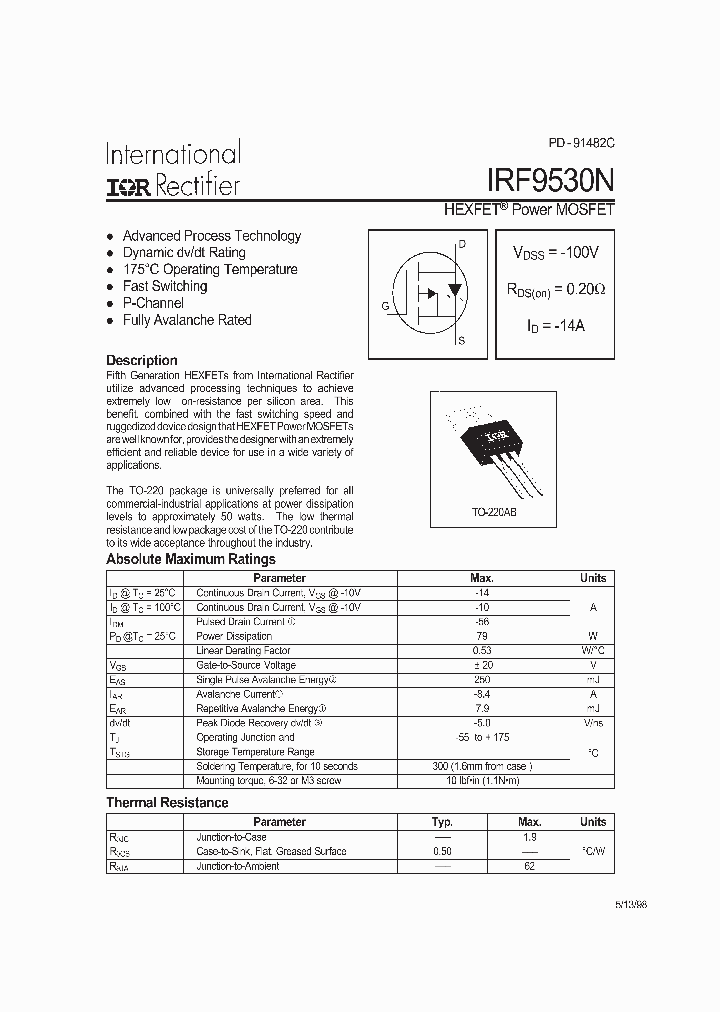 IRF9530NPBF_6204438.PDF Datasheet