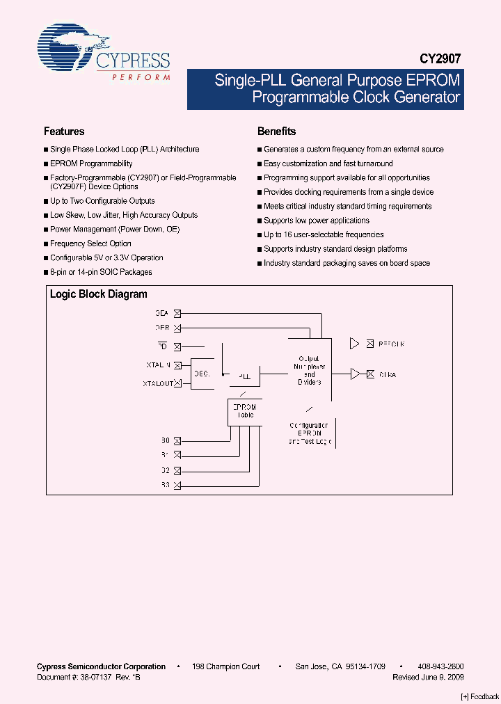 CY2907FX14_6205467.PDF Datasheet