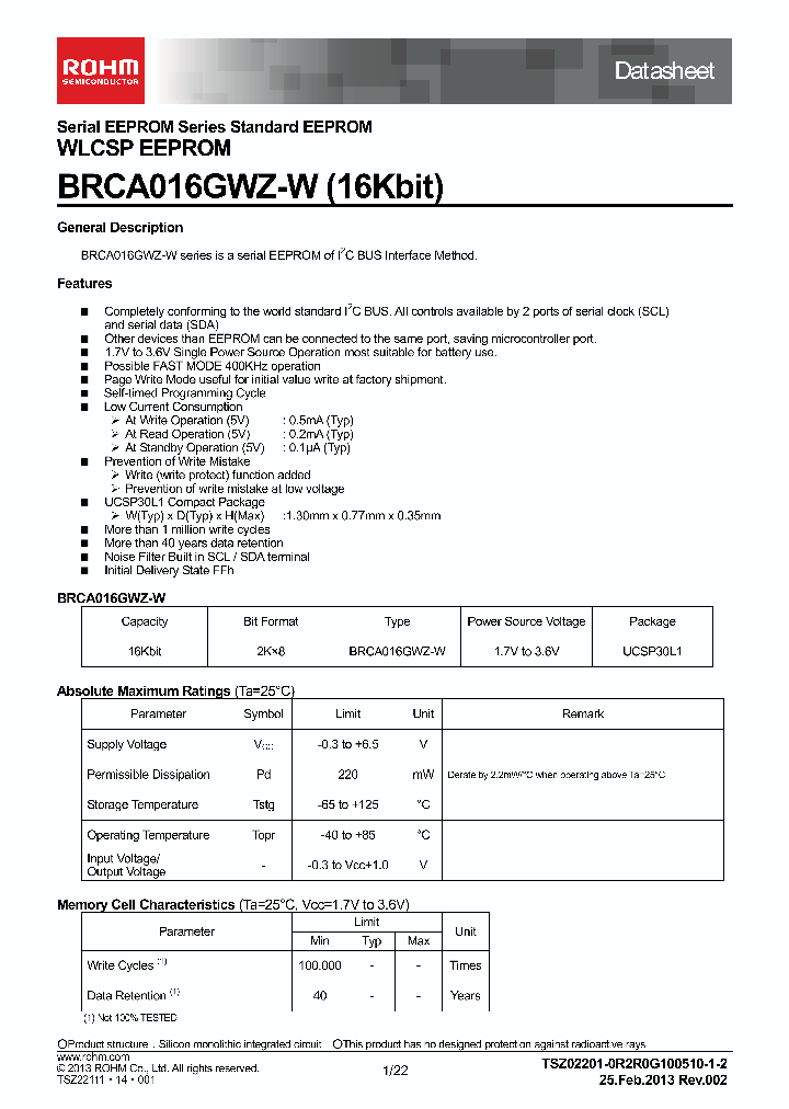 BRCA016GWZ-WE2_6226885.PDF Datasheet