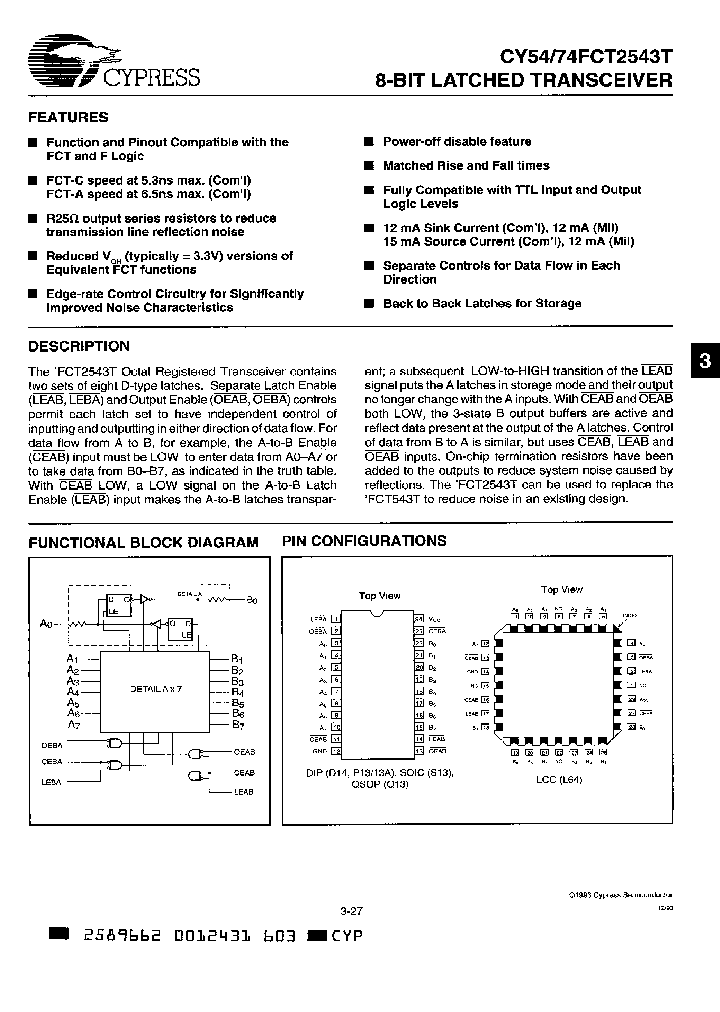 CY54FCT2543ATDM_6255294.PDF Datasheet