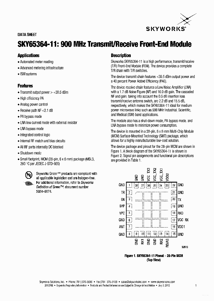 SKY65364-11_6294611.PDF Datasheet