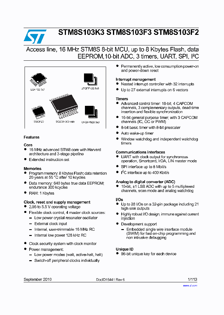 STM8S103F3P3_6295436.PDF Datasheet